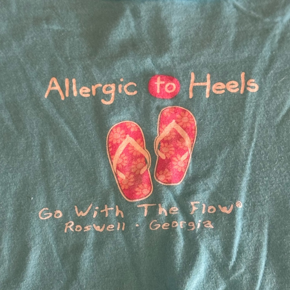 Blue pink y2k  T-Shirt with Flip Flop Design